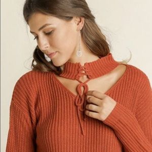 Choker V Neck Sweater